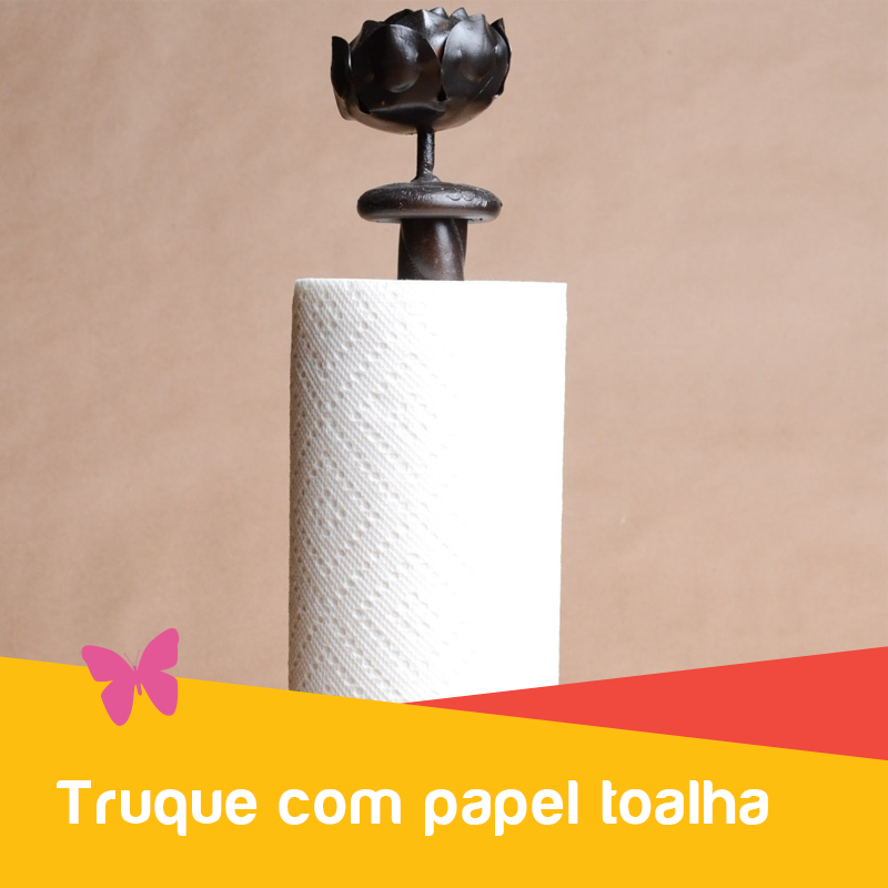 Truque com papel toalha
